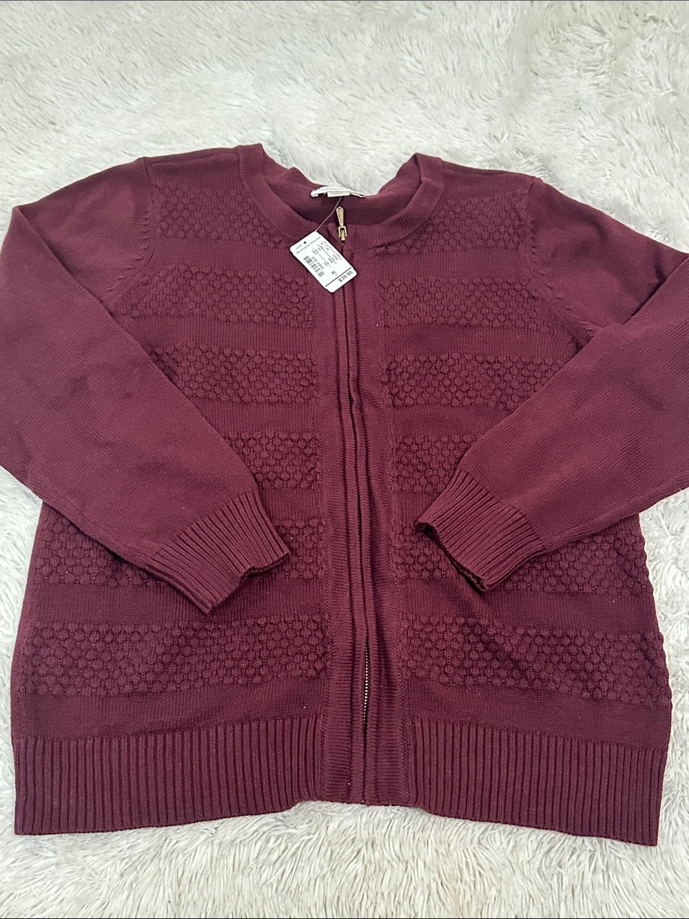 🥕 NWT Christopher & Banks Zip Up Sweater
